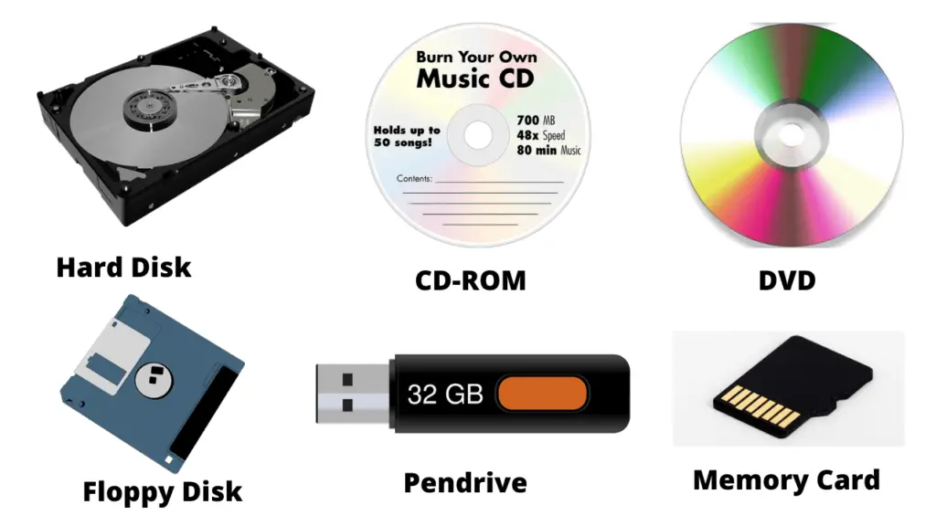 Types of storage devices