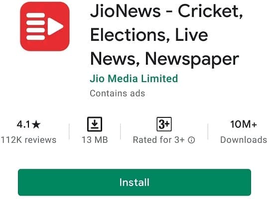 JioNews app