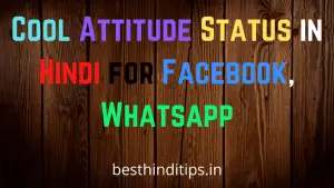 Best 75+ Facebook Status in Hindi Attitude | Attitude Status for Boys