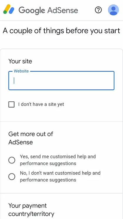 Google adsense account