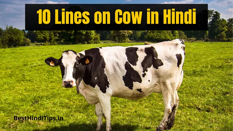 Cow essay in hindi 10 lines