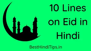 Eid essay in hindi 10 lines
