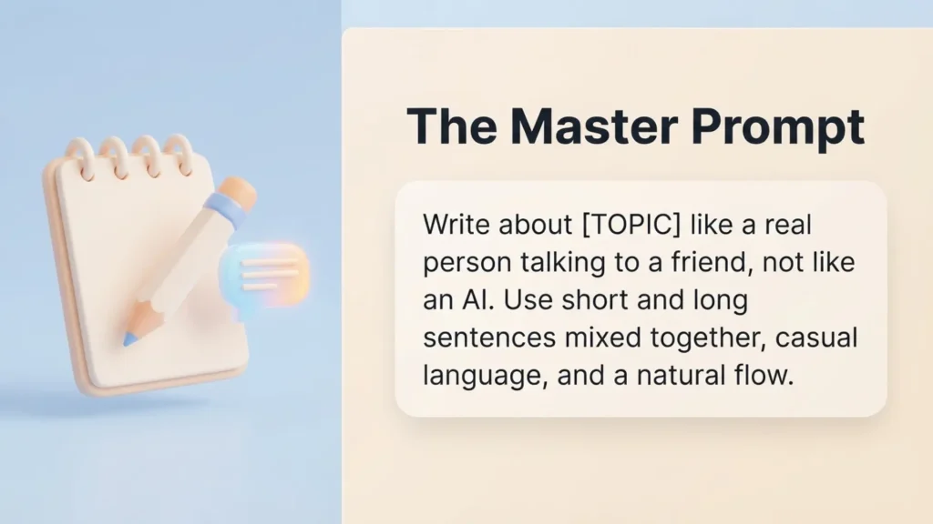 Master prompt to make ChatGPT write like a human, copy paste example